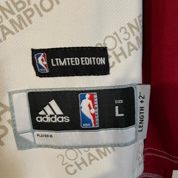ππ Adidas Miami Heat 2013 Dwyane Wade Champion Trophy Gold/white Jersey ππ - Picture 3 of 4